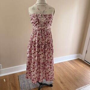 Jason Wu Women's Pink/Brown Floral Maxi Sundress Size S